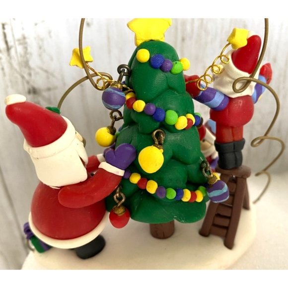 Christmas Figurine, Handmade vintage Reindeer Santa Was Sleigh - Picture 10 of 13